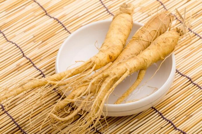 Raíz de ginseng para potenciar